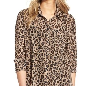 BP Long Sleeve Leopard Print Blouse Size 4X